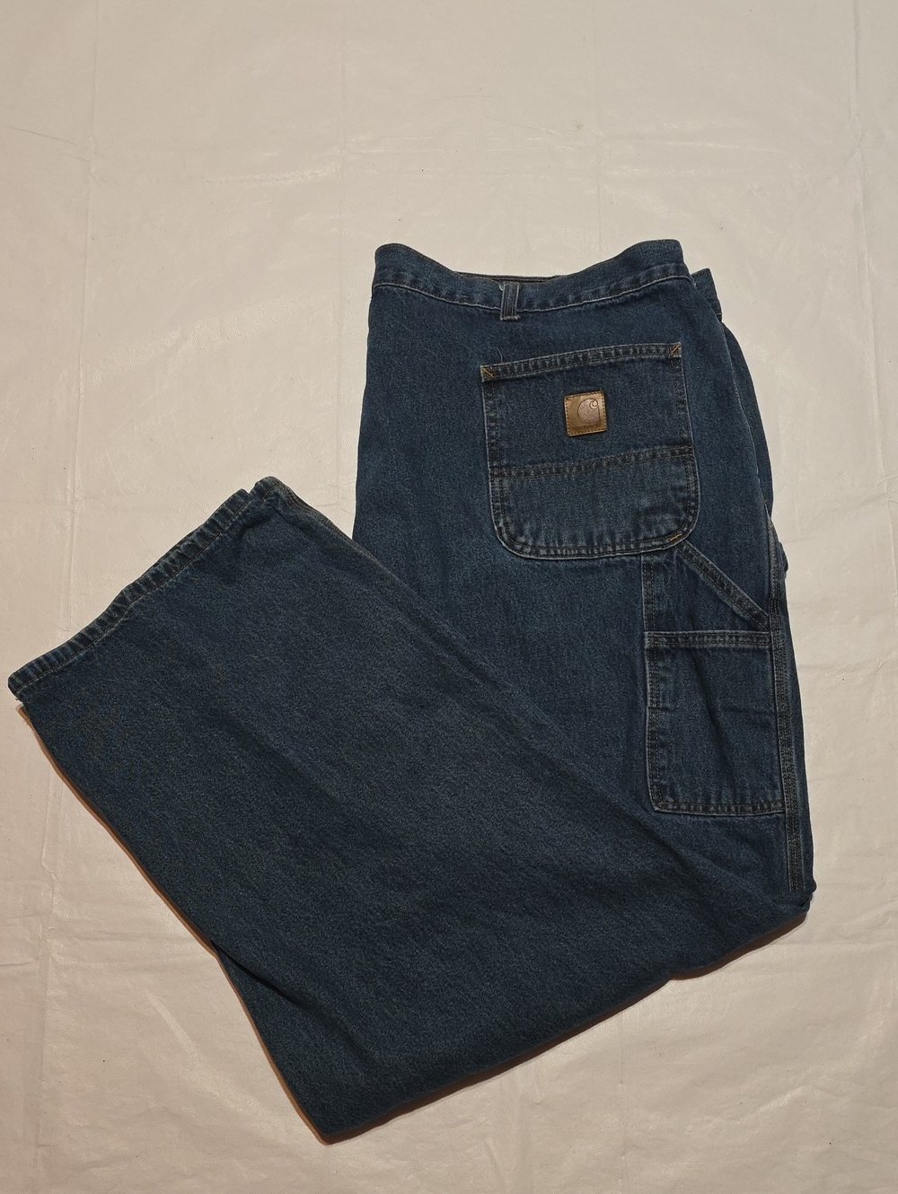 Carhartt Men's Loose Straight Denim Dungaree Carpenter Work 48x30